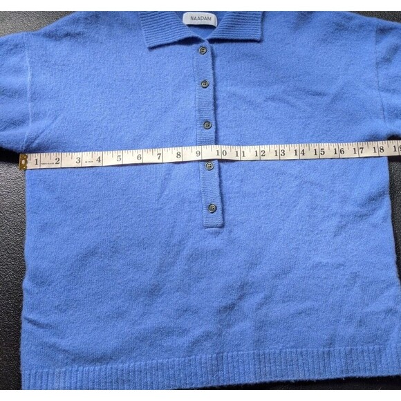 100% Cashmere NAADAM Short Sleeve Polo Top - Picture 3 of 8